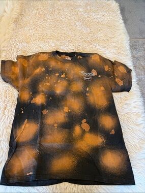Coors banquet Black & Orange Bleach-Style Graphic Tee